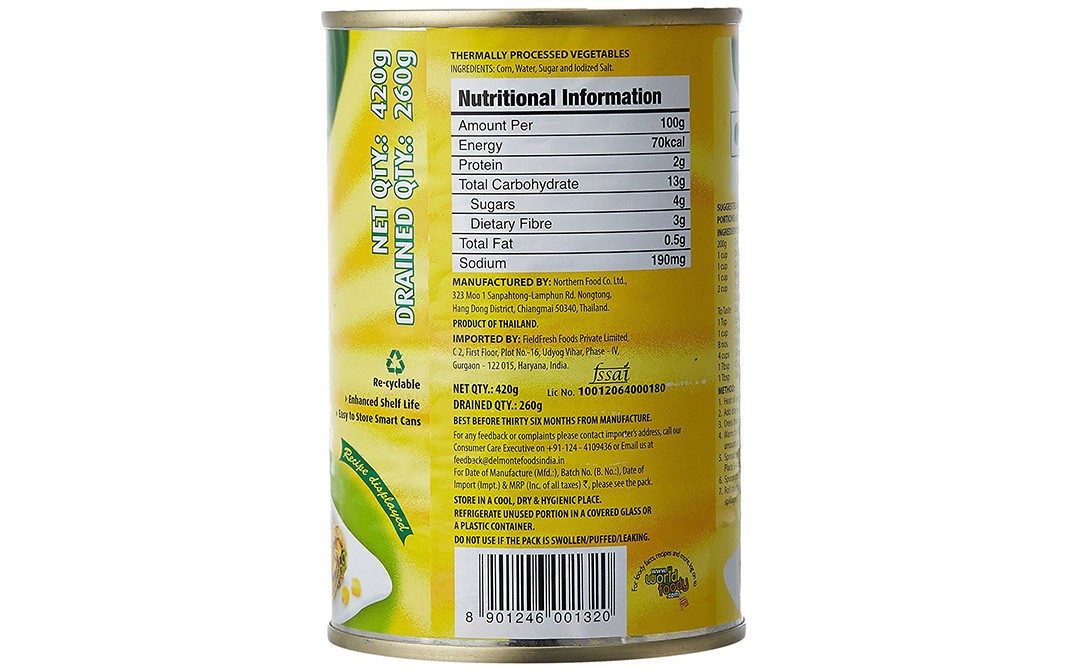 Del Monte Corn Whole Kernel    Tin  420 grams